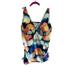 Cacique Swimsuit‎ Top 40F Multi Color Colorful Swimwear Beach Vacation